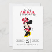 Simple Modern Minnie Mouse Birthday Invitation (Front)