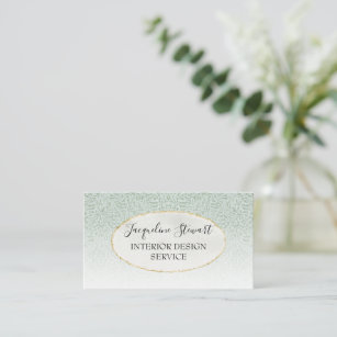 Simple Modern, Mint Elegant Retro Professional Business Card