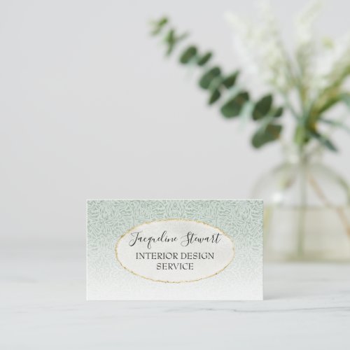 Simple Modern Mint Elegant Retro Professional Business Card
