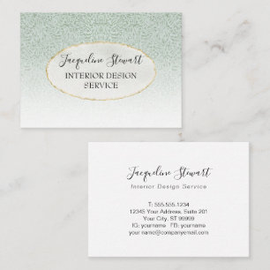 Simple Modern, Mint Elegant Retro Professional Business Card
