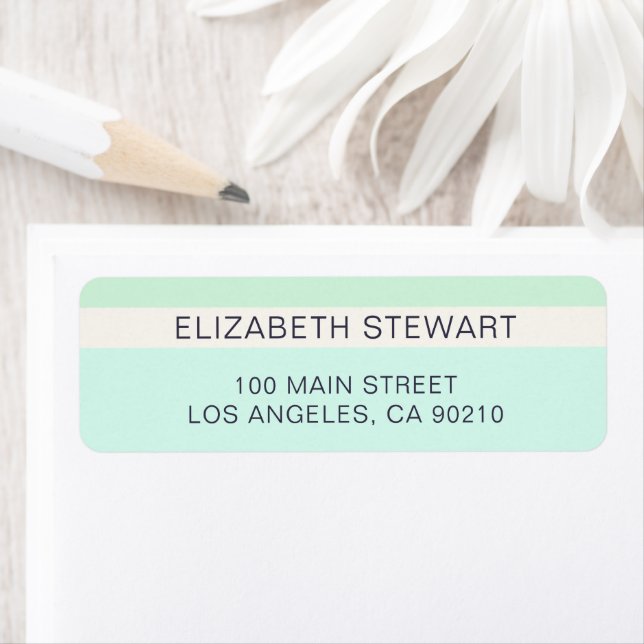 Simple Modern Mint Green and Aqua Professional Label (Insitu)