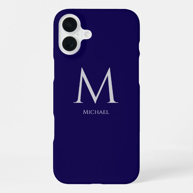 Simple Modern Monogram Case-Mate iPhone Case (Back)