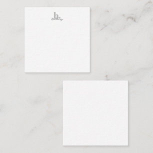 Simple Modern Monogram Elegant Script   Note Card