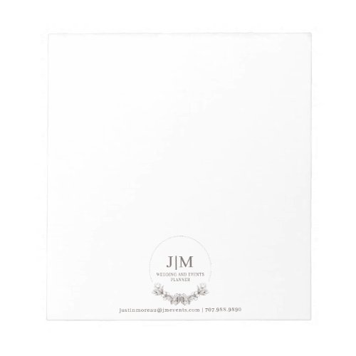 Simple Modern Monogram Event And Wedding Planner Notepad