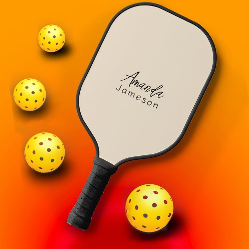 Simple Modern Monogram Full Name Pickleball Paddle