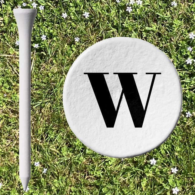 Simple Modern Monogram Initial Personalized Golf Tees (Simple modern monogram initial golf tee For the golfer who has everything)