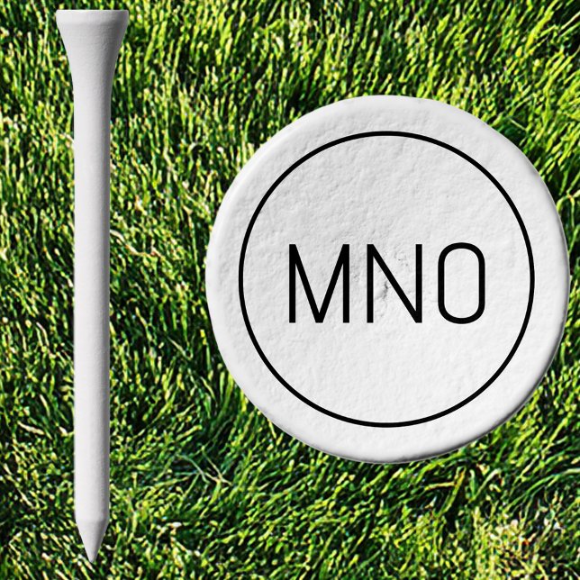Simple Modern Monogram Initials Personalized Golf Tees (Simple modern three initial monogram personalized golf tee)