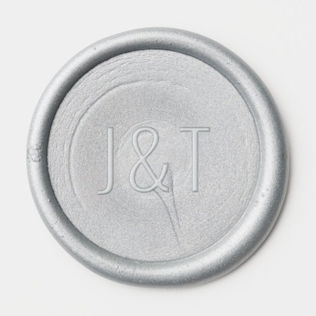 Simple Modern Monogram Initials Wax Seal Sticker (Front)