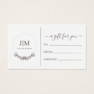 Simple Modern Monogram Jeweler