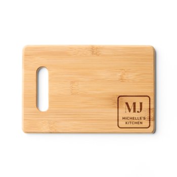 Simple Modern Monogram Kitchen Charcuterie  Cutting Board by smmdsgn at Zazzle