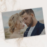 Simple Modern Monogram Photo Wedding Guest Book<br><div class="desc">Simple Modern Monogram Photo Wedding Guest Book features a beautiful full bleed engagement photo overlaid with modern type pairings and a monogram of the couple's initials.</div>