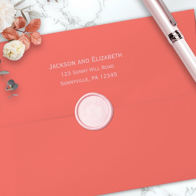 Simple Modern Monogram Wedding Wax Seal Sticker (Matching Modern Monogram Wax Seal Sticker)