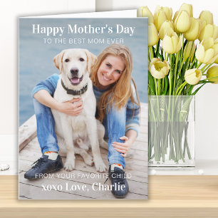 Simple Modern Mother's Day Custom Photo Holiday Card