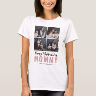 Simple Modern mothers Day photo family collage T-Shirt