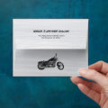 Simple Modern Motorcycle Themed Wedding Envelope | Zazzle