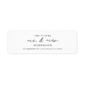 Simple Modern Mr And Mrs Return Address Label