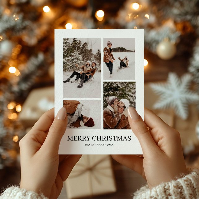 Simple Modern Multi Photo Christmas Card (Creator Uploaded)