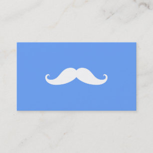 Simple Modern Mustache Barber Shop Business Card