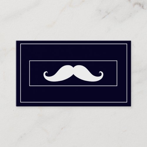 Simple Modern Mustache Barber Shop Mini Business C Business Card