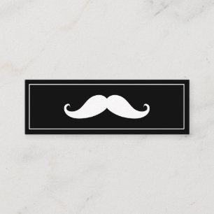 Simple Modern Mustache Barber Shop Mini Business C Mini Business Card