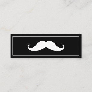 Simple Modern Mustache Barber Shop Mini Business C Mini Business Card