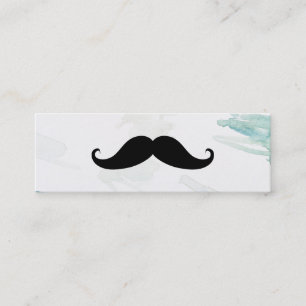 Simple Modern Mustache Barber Shop Mini Business C Mini Business Card