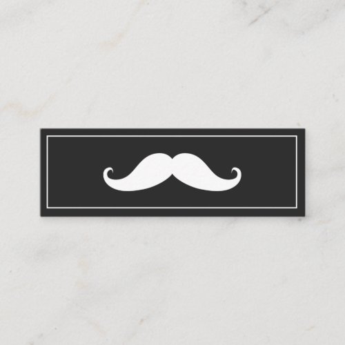 Simple Modern Mustache Barber Shop Mini Business C Mini Business Card