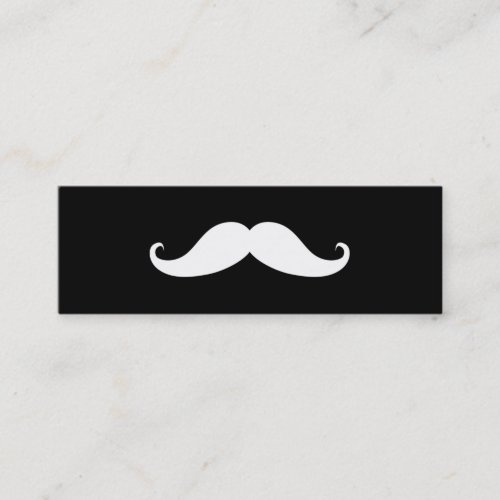 Simple Modern Mustache Barber Shop Mini Business Card