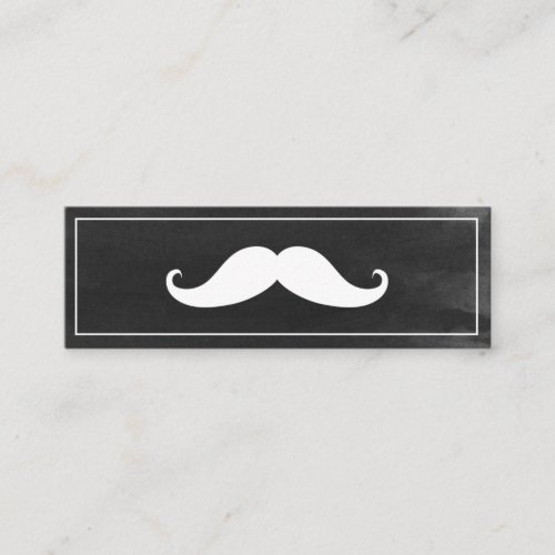 Simple Modern Mustache Barber Shop Mini Business Card