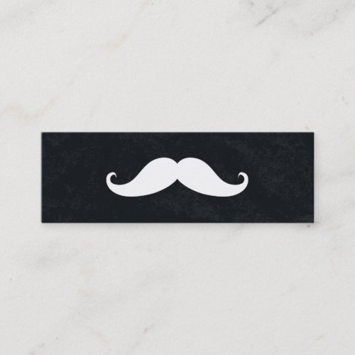 Simple Modern Mustache Barber Shop Mini Business Card