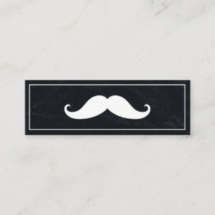 Simple Modern Mustache Barber Shop Mini Business Card