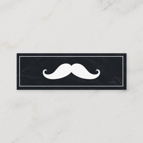 Simple Modern Mustache Barber Shop  Mini Business Card