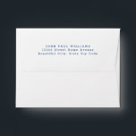 Simple Modern Navy Blue Name Address Envelope<br><div class="desc">Simple Modern Navy Blue Name Address envelope</div>