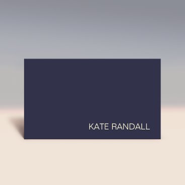 Simple Modern Navy Blue Professional Business Card