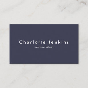 Simple Modern Navy Blue Professional Business Card