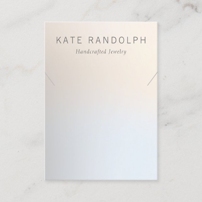 Simple Modern Necklace Bracelet Jewelry Display Business Card (Front)