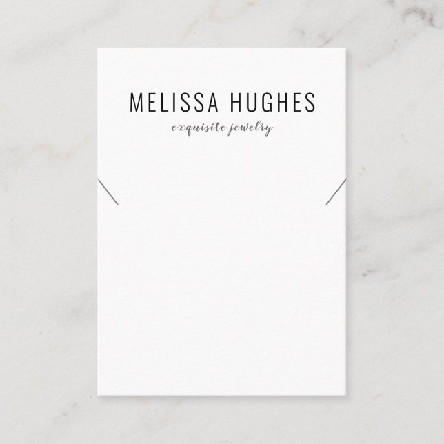Simple Modern Necklace Jewelry Display Card (Front)