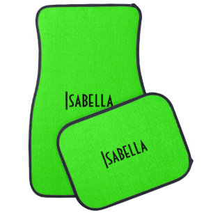 Simple Modern Neon Fluorescent Green Car Floor Mat