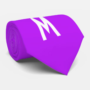 Simple Modern Neon Fluorescent Purple Neck Tie