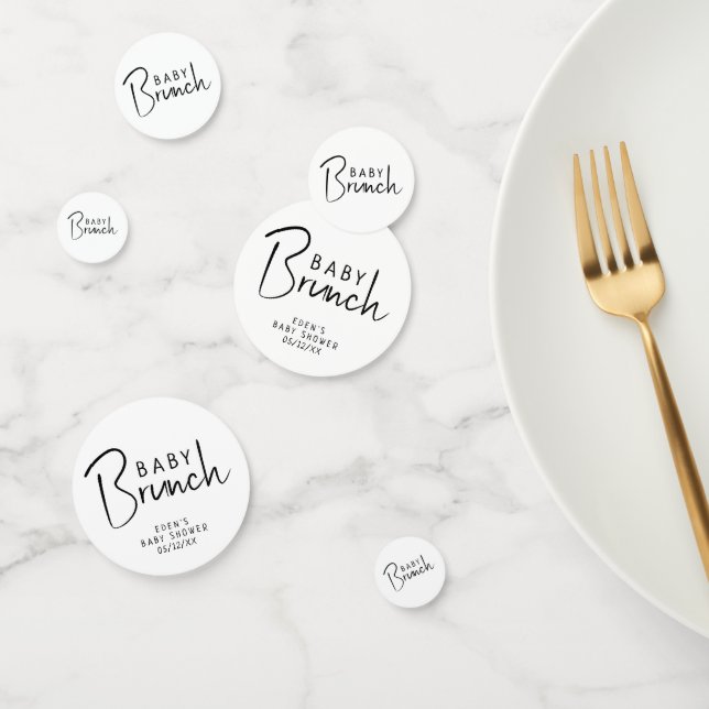 Simple Modern Neutral Baby Brunch Confetti (Group)