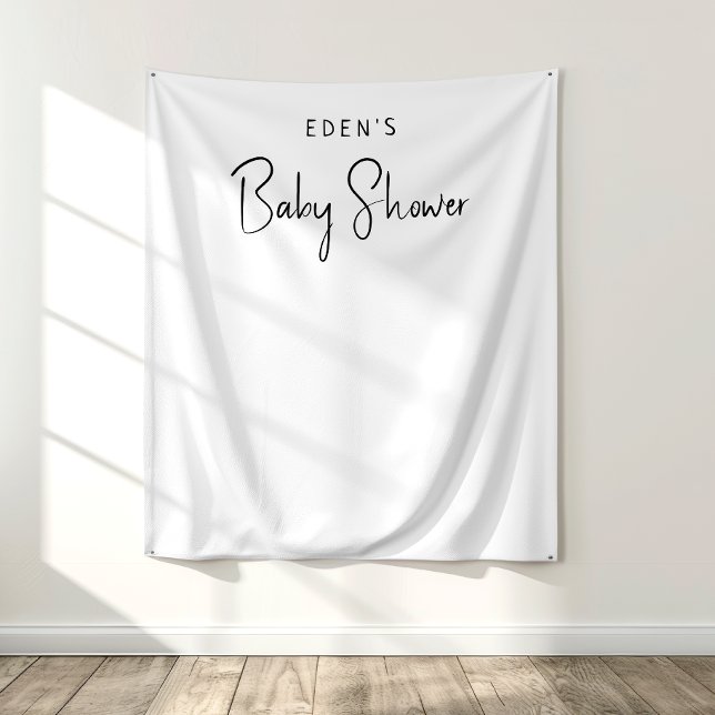 Simple Modern Neutral Baby Shower Backdrop (Creator Uploaded)