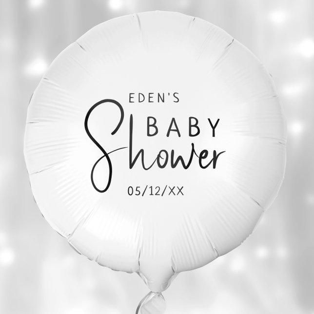 Simple Modern Neutral Baby Shower Balloon (Creator Uploaded)
