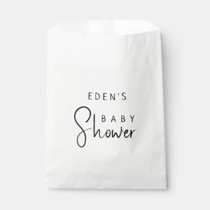 Simple Modern Neutral Baby Shower Favor Bag