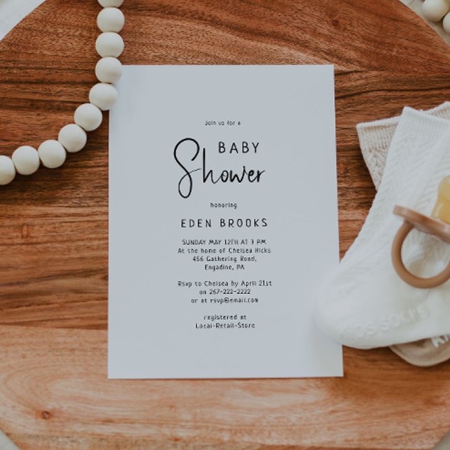 Simple Modern Neutral Baby Shower Invitation (Creator Uploaded)