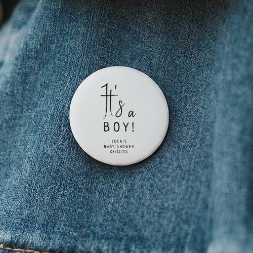 Simple Modern Neutral Baby Shower It's a Boy