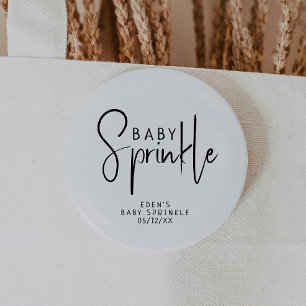 Simple Modern Neutral Baby Sprinkle Button