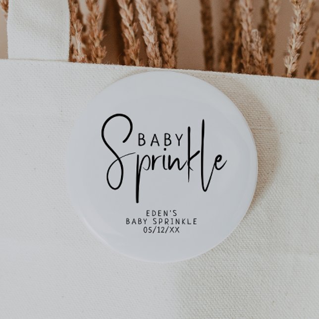 Simple Modern Neutral Baby Sprinkle Button (Creator Uploaded)