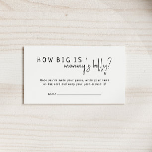 Simple Modern Neutral How Big Is Mommys Belly Card