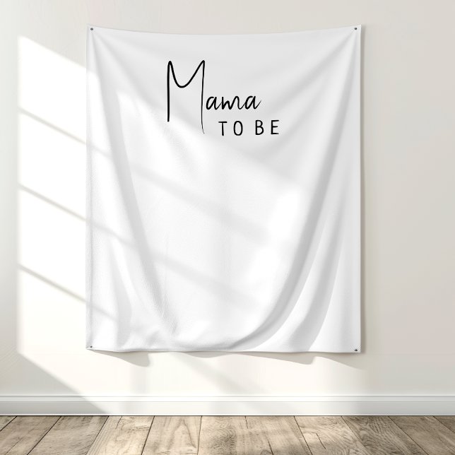 Simple Modern Neutral Mama To Be Shower Backdrop (Creator Uploaded)