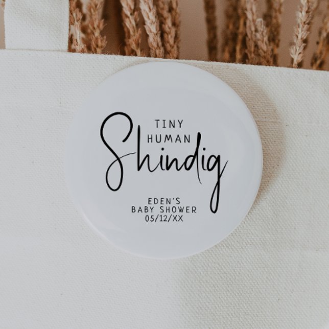 Simple Modern Neutral Tiny Human shindig Button (Creator Uploaded)